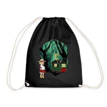Conte de fées Conte de fées Personnage Dragon Forêt Aventure - Sac de sport léger - noir - Devant
