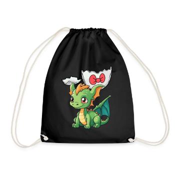 Enfant Enfants Bébé Dragon Dragon Dinos oeuf - Sac de sport léger - noir - Devant