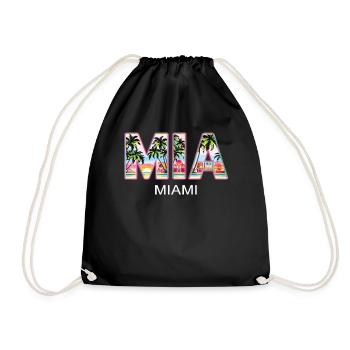 Miami Mia Miami – Ambiance tropicale pour les fans des États-Unis - Sac de sport léger - noir - Devant
