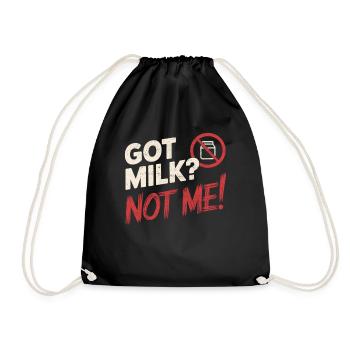Lactose intolerance Lactose intolerant - Drawstring Bag - black - Front