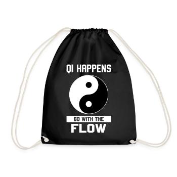 Chi Qi Ying Yang Traditional Chinese Medicine - Drawstring Bag - black - Front
