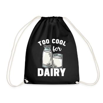 Lactose intolerance Lactose intolerant - Drawstring Bag - black - Front