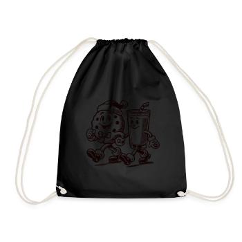 Christmas Vintage Mascot Joy - Drawstring Bag - black - Front