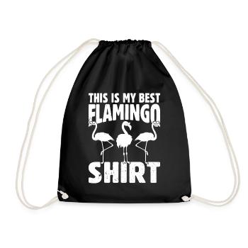 This is my best flamingo shirt - Flamingo Bird - Turnbeutel - Schwarz - Vorne