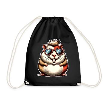 Meerschweinchen - Turnbeutel - Schwarz - Vorne