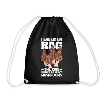 Hand Me My Bag Mushroom Picker King - Drawstring Bag - black - Front