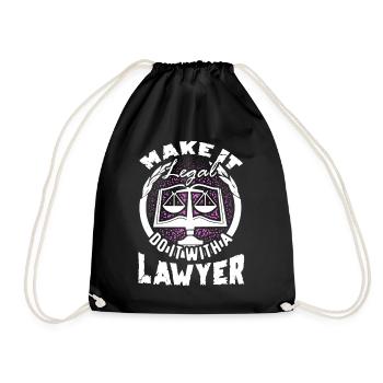 Lawyer Make It Legal - Drawstring Bag - black - Front