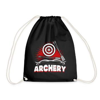 Archery Arrow Funny Archery Gifts - Drawstring Bag - black - Front