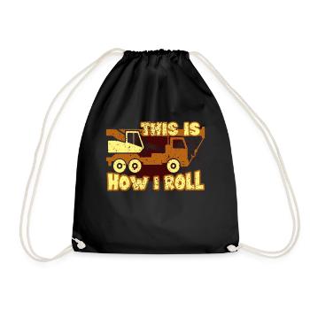 Crane Operator This Is How I Roll - Drawstring Bag - black - Front