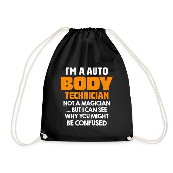I'm a body technician, not a magician - Drawstring Bag - black - Front