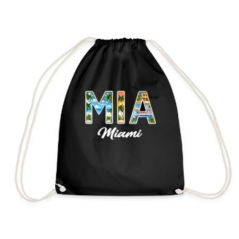 Miami Mia Miami – Ambiance tropicale pour les fans des États-Unis - Sac de sport léger - noir - Devant