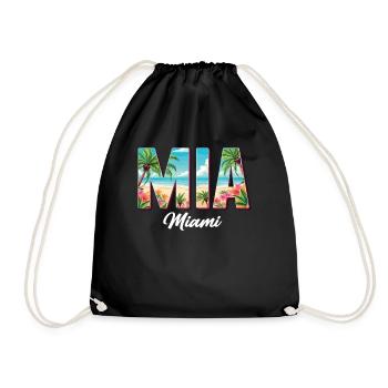 Miami Mia Miami – Ambiance tropicale pour les fans des États-Unis - Sac de sport léger - noir - Devant