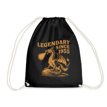 Legendär Seit 1955 Geburtstag Drachen Fantasy - Turnbeutel - Schwarz - Vorne