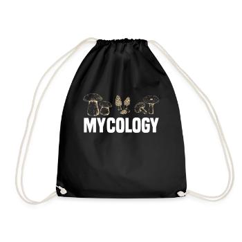 Pilzsammler Mycology Pilze Grafisch - Turnbeutel - Schwarz - Vorne