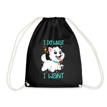 West Highland White Terrier : Je fais ce que je veux - Sac de sport léger - noir - Devant