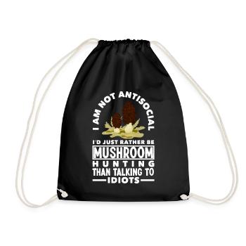 Cueilleurs de champignons : Mieux vaut cueillir des champignons que de parler - Sac de sport léger - noir - Devant