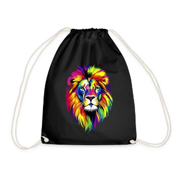 Lion Grand Chat Crinière de Lion Les Lions Amour Lions Sauvages - Sac de sport léger - noir - Devant