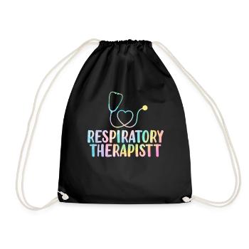 Inhalothérapeute Tie Dye Funny Healthcare - Sac de sport léger - noir - Devant