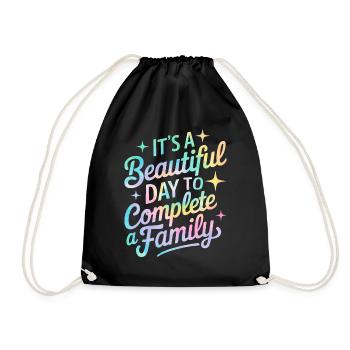 C’est une belle journée pour réaliser un tie-dye familial - Sac de sport léger - noir - Devant