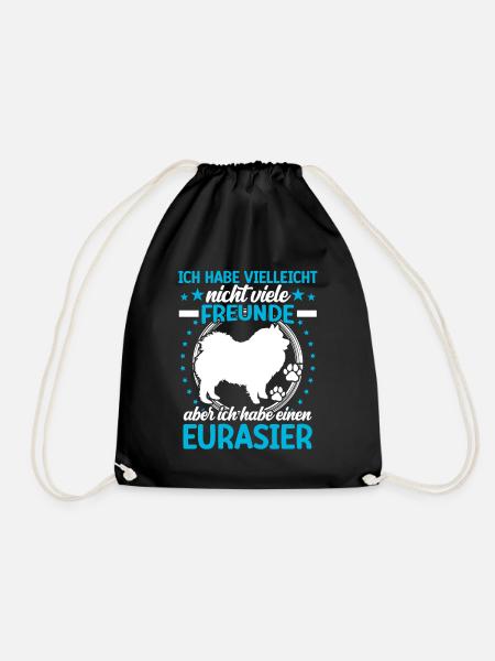 Eurasier ist mein Freund Eurasian Spitz - Turnbeutel - Schwarz