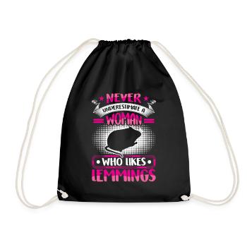 Lemming underestimate vole lemming - Drawstring Bag - black - Front