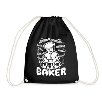 Trust Me I am A Baker - Drawstring Bag - black - Front