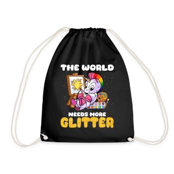 Licorne colorée, animaux drôles et fans de fantasy - Sac de sport léger - noir - Devant