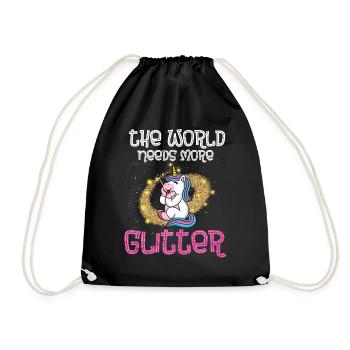 Licorne colorée, animaux drôles et fans de fantasy - Sac de sport léger - noir - Devant