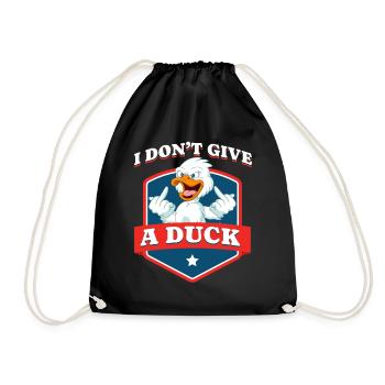 Unhöfliches Lustiges Sprichwort "Duck You" Outfit - Turnbeutel - Schwarz - Vorne