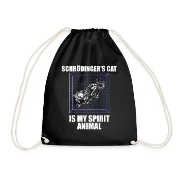 Le chat de Schrödinger : Funny Science - Sac de sport léger - noir - Devant