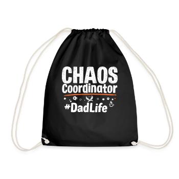 Coordinateur du chaos #DadLife drôle de papa disant - Sac de sport léger - noir - Devant