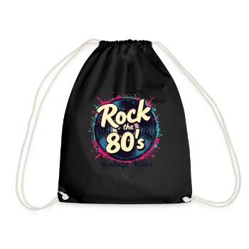 Rock Les années 80 Fête Fête Look rétro des années 80 - Sac de sport léger - noir - Devant