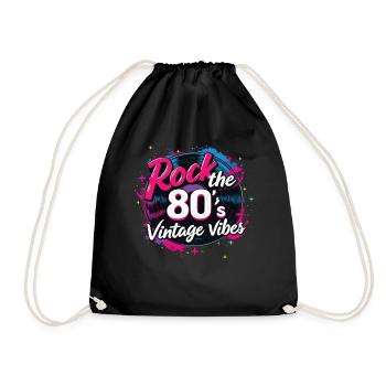 Rock Les années 80 Fête Fête Look rétro des années 80 - Sac de sport léger - noir - Devant