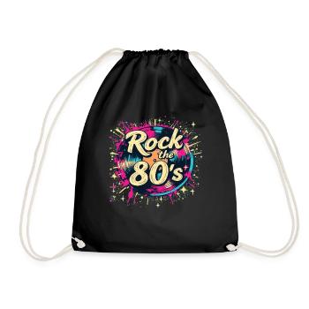 Rock Les années 80 Fête Fête Look rétro des années 80 - Sac de sport léger - noir - Devant