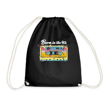 Né dans les années 90 Cassette Look rétro Fans des années 90 - Sac de sport léger - noir - Devant