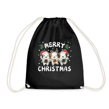 Joyeux Noël Doux Noël Dalmatien - Sac de sport léger - noir - Devant