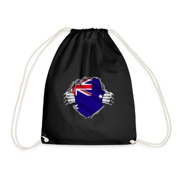 Australische Flagge Enthüllt Stolz - Turnbeutel - Schwarz - Vorne