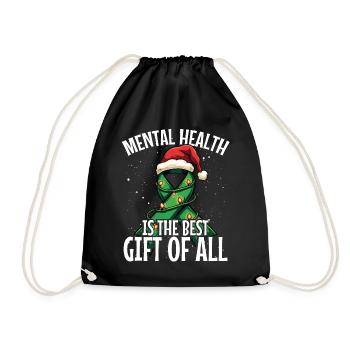 La santé mentale est le meilleur cadeau de tout le monde - Sac de sport léger - noir - Devant