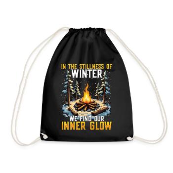 In Der Stille Des Winters Finden Wir Unser - Turnbeutel - Schwarz - Vorne