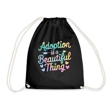 L’adoption est une belle chose Tie Dye drôle - Sac de sport léger - noir - Devant