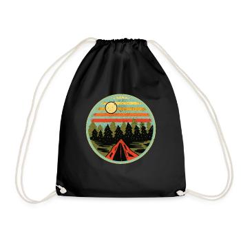 Rétro Vintage Nature Lover des années 80 des années 90 Sapin - Sac de sport léger - noir - Devant