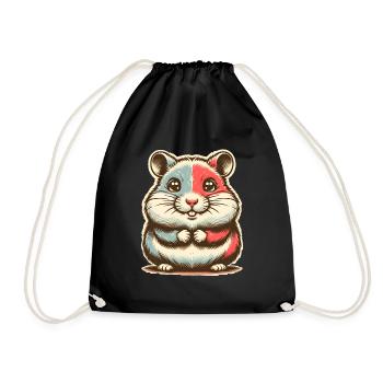 Hamster - Turnbeutel - Schwarz - Vorne