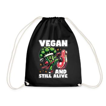 Vegetarian Vegan And Still Alive Animal Welfare - Turnbeutel - Schwarz - Vorne