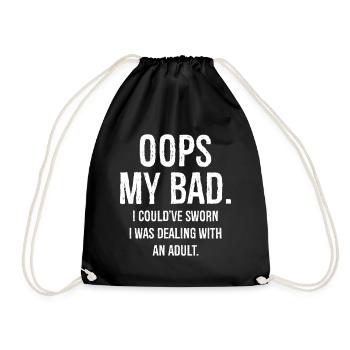 oups mon mauvais, j’aurais juré que je m’occupais - Sac de sport léger - noir - Devant