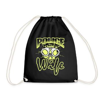 Proud To Be Police Wife - Drawstring Bag - black - Front