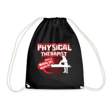 Physical Therapist Move It - Drawstring Bag - black - Front