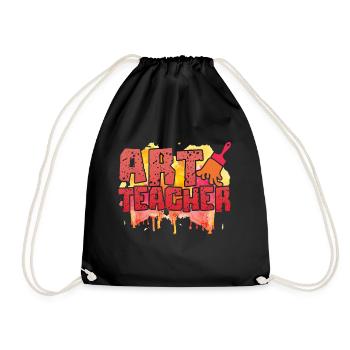 Art Teacher Color - Drawstring Bag - black - Front
