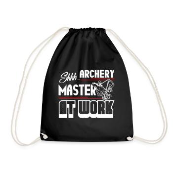 Archery Master At Work - Drawstring Bag - black - Front