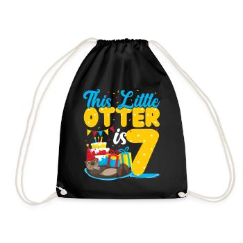 Anniversaire de la loutre Cette petite loutre - Sac de sport léger - noir - Devant