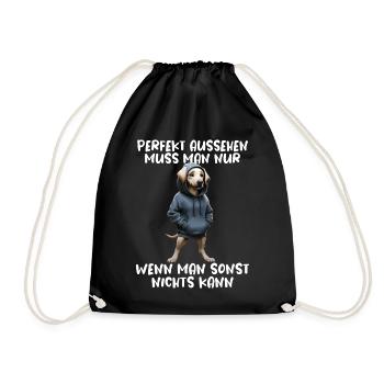 chien drôle disant amoureux des animaux chien drôle chien - Sac de sport léger - noir - Devant